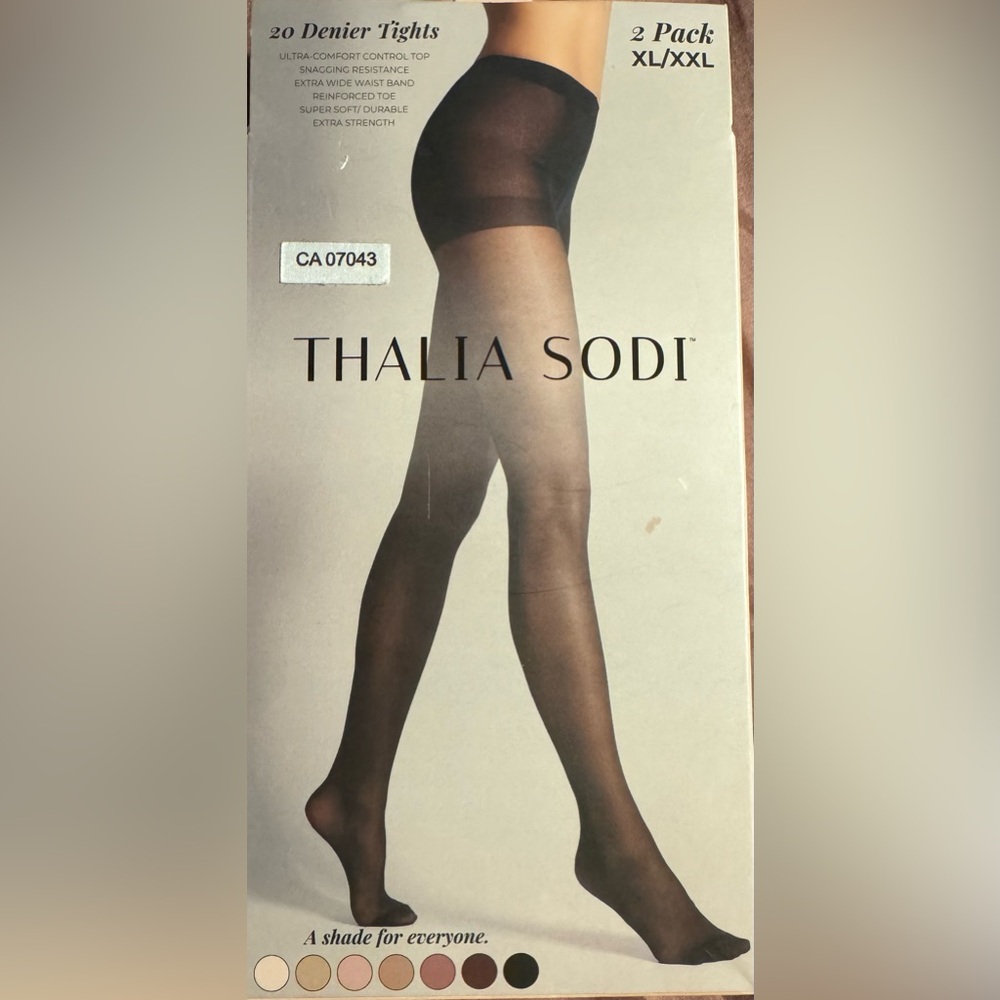 Thalia Sodi Black Tights 2 Pack